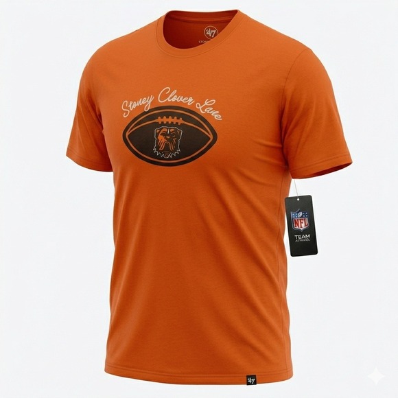 '47 Brand Other - Stoney Clover Lane 47 Brand NFL Cleveland Browns Orange Bulldog T-Shirt Mens L